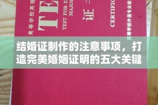 攀枝花结婚证制作的注意事项，打造完美婚姻证明的五大关键点