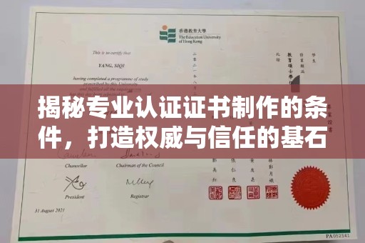 攀枝花揭秘专业认证证书制作的条件，打造权威与信任的基石