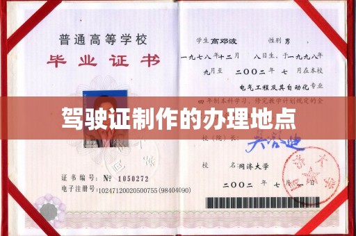 攀枝花驾驶证制作的办理地点