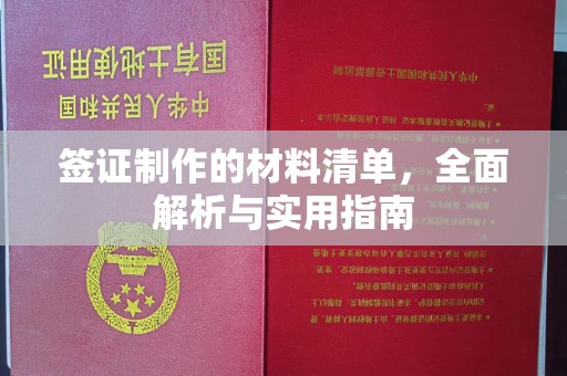 攀枝花签证制作的材料清单，全面解析与实用指南