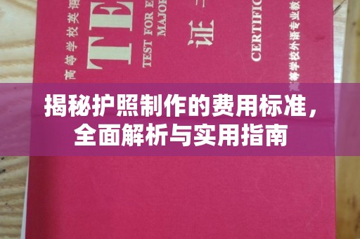 攀枝花揭秘护照制作的费用标准，全面解析与实用指南