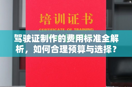 攀枝花驾驶证制作的费用标准全解析，如何合理预算与选择？