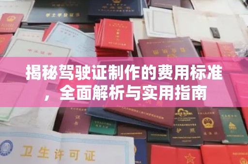 攀枝花揭秘驾驶证制作的费用标准，全面解析与实用指南