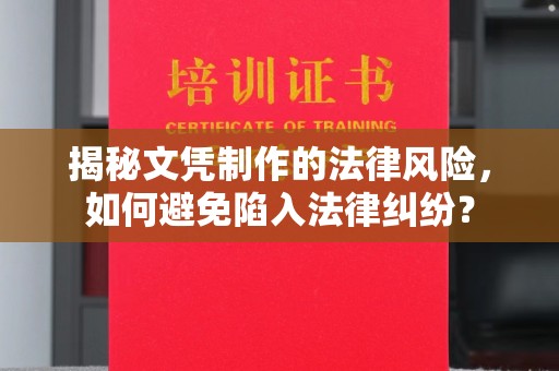 攀枝花揭秘文凭制作的法律风险，如何避免陷入法律纠纷？